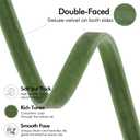 MEEDEE Moss Green Velvet Ribbon 3/8 Inch Double Face Velvet Ribbon 2 Rolls 20 Yards Chartreuse Ribbons for Ornaments, Gift Wrappig, Christmas Tree Decorations, Rustic Wreath, Winter Decor