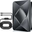 3600+ Miles Range TV Antenna Indoor, 2026 Updated Digital TV Antenna for Smart TV Indoor with Amplifier Signal Booster, HDTV Antenna for Local Channels Supports 8K 4K1080p All TVs-40ft Coaxial Cable