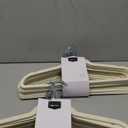 Amazon Basics Slim, Velvet, Non-Slip Suit Clothes Hangers, Ivory/Beige- Pack of 30