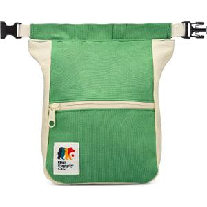 Oso Supply Co - Kulshan Bouldering Bucket, Large Size Chalk Bag for Rock Climbing, Chalk Pot with Magnetic Roll Down Closure, Brush Loop, Zippered Pockets for Climbers (Trailhead Green & Fog)