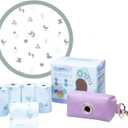 Pink Portable Diaper Bag Dispenser, 100 Rose Scented and Compostable Diaper Bags, Leak Proof Diaper Trash Bags, Baby Essentials Must Haves, Diaper Change On The Go.