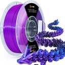 LOVOON 3D PLA Printer Filament 1.75mm, Silk Tricolors PLA Blue/Black/Purple, Magical Multicolor Changing by Angle 3D Printing Filament, Filament Pla Fit Most 3D Printer& 3D Pen, 1kg(2.2lbs)/Spool