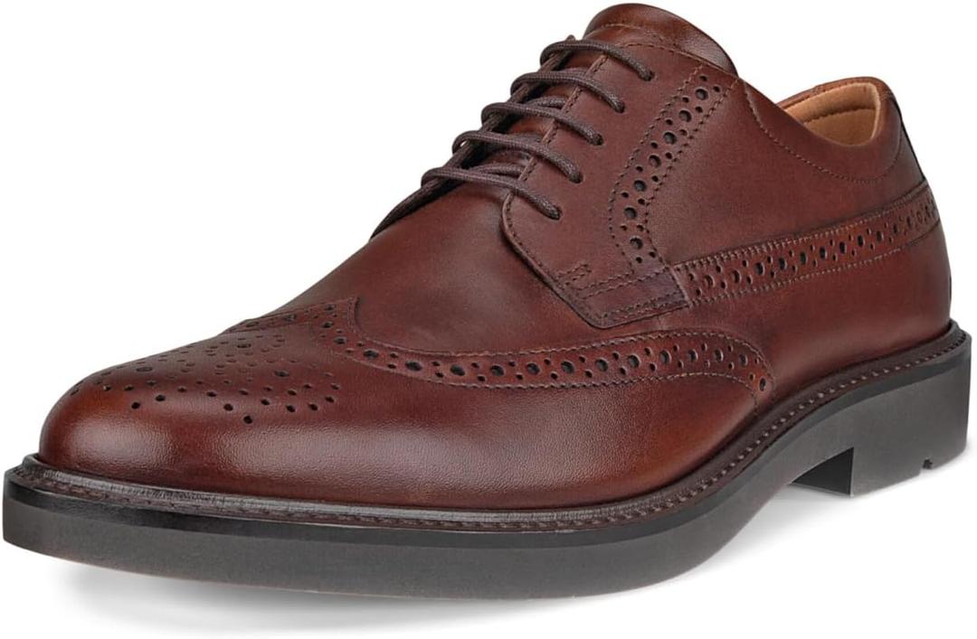 ECCO Men's London Wingtip Oxfords (10-10.5, Cognac)
