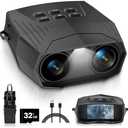 Night Vision Goggles - 5K Night Vision Binoculars for Adults, 5000mAh Rechargeable Infrared Binoculars with 3'' Large Screen, 10X Digital Zoom External Flashlight for Camping