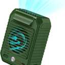 CIVPOWER Portable Waist Clip Fan, 10000mAh Battery Personal Hands-free Belt Fan, 3 Speeds, Body Fan for Outdoor Works, Farm, Hiking, Camping, Gardening, Travel (Green)