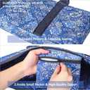 American Mahjong Game Set, 166 Quality White Tiles, 4 All-in-One Color Rack/Pushers, Mahjong Tile Set with Blue Printed Carrying Bag