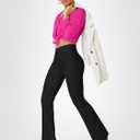 FOHOFO Yoga Pants Women, Flare Leggings for Women with Pockets Crossover High Waisted Bootcut Yoga Pants, L