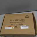 Flickering Flameless Candles with Remote Timer, 6pcs LED Battery Operated Candles with Embedded String Lights Red