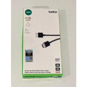 Belkin Ultra HD HDMI 2.1 Cable 4K 8K 6.6 ft/2m - Black