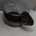 4 Pack 10 Inch Rubber Replacement Tire, Semi-Pneumatic Tire Plastic Wheel Lawn Mower Wheels with 1/2 Inch Bore Offset Axle for Hand Trucks, Lawnmowers, Utility Carts, Black