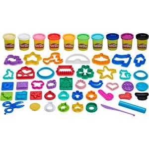 Play-Doh Holiday Set of Tools, 43 Accessories & 10 Modeling Compound Colors, Non Candy Halloween Handout Toys & Party Favors, Kids Arts & Crafts, Preschool Toys, Ages 3+, (Red, Blue, Green, Black, White,)