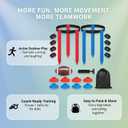 Flag Football Belts, Adjustable Flag Football Sets for 8 Players with 24 Flags, 8 Training Cones, Size 3 Ball, Pump and Bag, Youth Adults Outdoor Flag Football Game