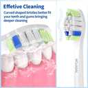 Replacement Toothbrush Brush Heads Compatible with Philips Sonicare Electric Toothbrushes with Click-on System Dupont Bristles for Optimal Plaque Remove, Pack of 10, White