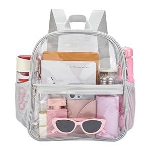 Oraben Clear Backpack for Stadium Events Stadium Backpack Waterproof 12x6x12 Clear Bag for Adult Concert Sport Work