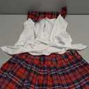 ADOME Lingerie for Women Sexy Schoolgirl Costume 0utfit Lingerie Set Lace Student Cosplay Roleplay with Top and Mini Skirt Size S