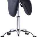 Saddle Stool with Wheels, Salon Stool Chair for Hair Stylist, 20 inches