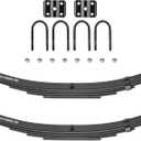 AEagle 5 Leaf 3000lb Capacity Double Eye Spring for 5200lb-6000lb Trailer Axle & U-Bolt Kit, 25-1/4" Length, 1.75" Width, 3" Free Open Replaces for SW5, 2 PCS