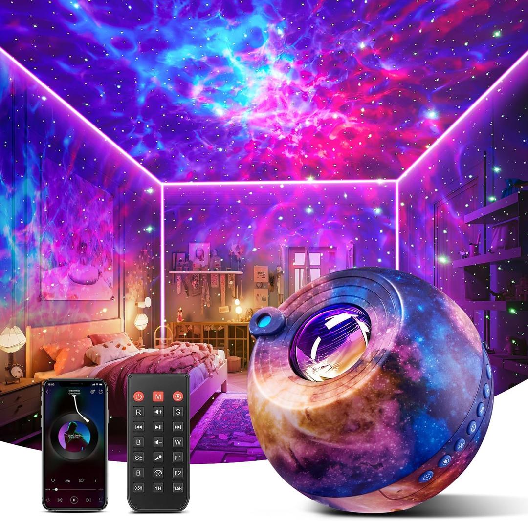 Star Projector, 15 Colors Galaxy Projector for Bedroom Adults,15 White Noise Star Projector for Ceiling for Adults ,Bluetooth Star Projector Galaxy Light Projector, Star Lights for Ceiling Projector