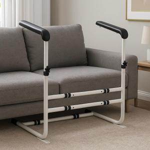 Couch Stand Assist for Seniors - 450 Lbs Capacity Height & Width Adjustable Sofa Lift Aid, Anti-Slip TPE Handles & Rubber Foot Pads, Safe Mobility Helper for Elderly/Pregnancy/Post-Surgery