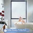 SUNBABY Window Privacy Film Frosted Glass Windows Clings Heat Blocking Windows Film Decorative Bathroom Door Windows Coverings Frosting Day and Night Privacy Film Home Window Tint,17.5x157.5IN