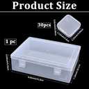 Bead Organizer Box 31PCS Small Beads Organizers Box with Hinged Lid Mini Clear Dimond Storage Plastic Cases Rectangle Transparent Containers Boxes for Jewelry Making Art DIY Crafts Nail
