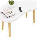 Mango Coffee Table for Living Room, White, 19.7" D x 31.5" W x 16" H
