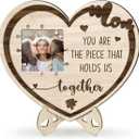 Gifts for Mom from Daughter Son Wooden Photo Frame Puzzle | You Are the Piece That Holds Us Together, Sentimental Picture Frame Present for Mom, Birthday Keepsake Gift, Home Decor