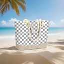 Fokongna Beach Bags Waterproof Sandproof Tote Bag Travel Bags for Women 1267-1297