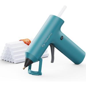 Tilswall Cordless Hot Glue Gun, Fast Preheating, Glue Gun and Sticks Set with 2Ah USB-C Rechargeable, 20 Premium Glue Sticks, High Temp Compact Size Ideal for Crafts, DIY Making, Repairs Blue