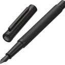 Matte Black Forest Fountain Pen Extra Fine Nib Classic Design with Converter and Metal Pen Box Set by Asvine