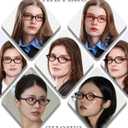 AIEYEZO Small Oval Blue Light Glasses for Women Fashion Retro TR90 Oval Frames Computer Screen Glasses (Black)