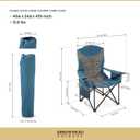 ARROWHEAD OUTDOOR 2-Pack Oversized XXL Portable Folding Camp Chair w/Glass & Cup Holders, Armrest Cooler, Heavy Duty Carry Bag, 600 lbs Weight Capacity
