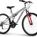 Huffy Stone Mountain Hardtail Mountain Bike for Boys/Girls/Men/Women, 20"/24"/26" Sizes, 6 or 21 Speed Shimano Twist Shifting, Front or Dual Suspension, Comfort Saddle, Sleek Colors