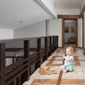 JIFTOK Baby Gate for Stairs, Banister Guard for Kids, Pets, Toys, 32.8ft L x 2.66 ft H, Mesh Netting Safety Net for Balcony Rail Stair, Stairway Net Baby Safety Products for Indoor & Outdoor (Black