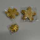 Syhood 24 Pcs Star Patches Iron on Rhinestone Adhesive Sequin Glitter Star Patches Appliques for Graduation Holiday Wedding Clothing Jeans Repair Decors(1.57/ 2.36/ 3.15 Inch, Gold)