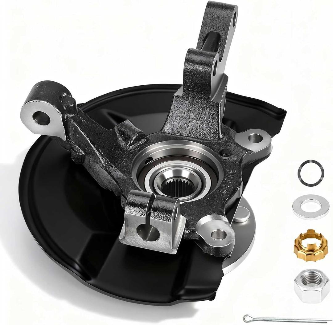 698-411 Front Steering Knuckle & Wheel Bearing Hub Assembly Compatible with Jeep Compass 2007-2017, Patriot 2007-2017, Dodge Caliber 2007-2012, Left Driver Side, LK129