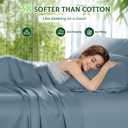 SONORO KATE 100% Viscose Derived from Bamboo_, Extra Deep Pocket up to 18"-24",Ultra Soft & Cooling Sheets for Hot Sleepers, Hotel Luxury Silky Bed Sheets (French Blue,King)