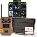 Moultrie Edge 3 Cellular Trail Camera with 3.4W Solar Kit - 40MP HD Photo Capture - 1080p Low-Glow Flash - GPS - Multi-Carrier Auto-Connect - Built-in Memory - 0.5s Trigger Speed - AI Buck Detection