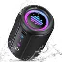 Portable Bluetooth Speaker with Lights, Bluetooth 5.4 Speaker, Powerful Crystal Clear Sound,All Day Playtime,15W Loud Stereo Sound, IPX7 Waterproof,TWS pairing for Outdoor/Home/Party/Travel,Gift Ideas
