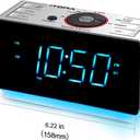 iTOMA Alarm Clock Radio with Bluetooth Speaker, FM Radio, Dual Alarm with Snooze, Large LED Display, Dimmer Control, USB Charging Output and Night Light CKS708