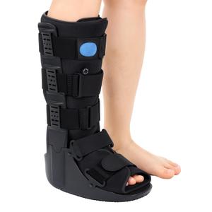 Tall Inflatable Walking Boot, Air Cam Walker Fracture Boot Orthopaedic boot for Sprained Ankle, Air Walker Brace for Broken Foot Achilles Tendon Injury Black (Large)