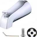Slip on Tub Spout Kit, Universal Bathtub Spout Fits 1/2" Copper Water Tube (5/8" Dia), Slide-in Bath Tub Faucet with Hex Wrench for Easy Installation (Chrome)