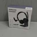 COSMUSIS Wireless Headset with Mic for Work, Bluetooth 5.3 Headsets with Microphone and Detachable Earpads, 50H Playtime with Charging Base, Noise Cancelling Headphones for Work with Mic Mute