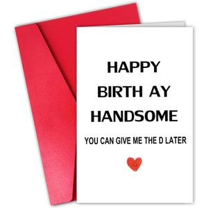 Funny Birthday Card for Boyfriend Men Him, Boyfriend for Bday, Husband Birthday Card