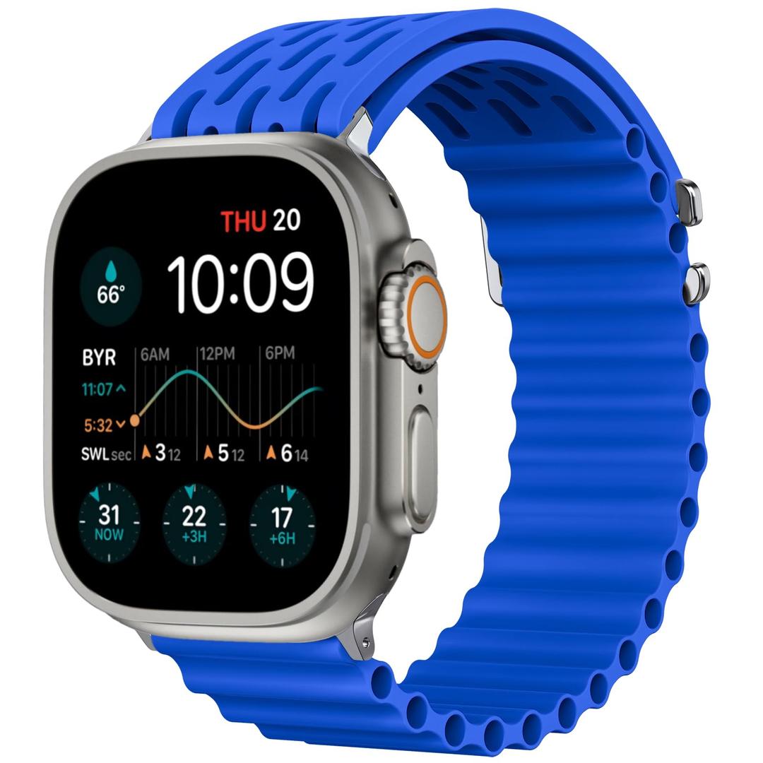 10 x THWALK Sport Bands Compatible with Apple Watch Band Ultra 2/Ultra SE Series 10/9/8/7/6/5/4 49mm 46mm 45mm 44m 42mm 41mm 40mm for Women Men iWatch Silicone Band (Klein Blue, 40mm/41mm/42mm)
