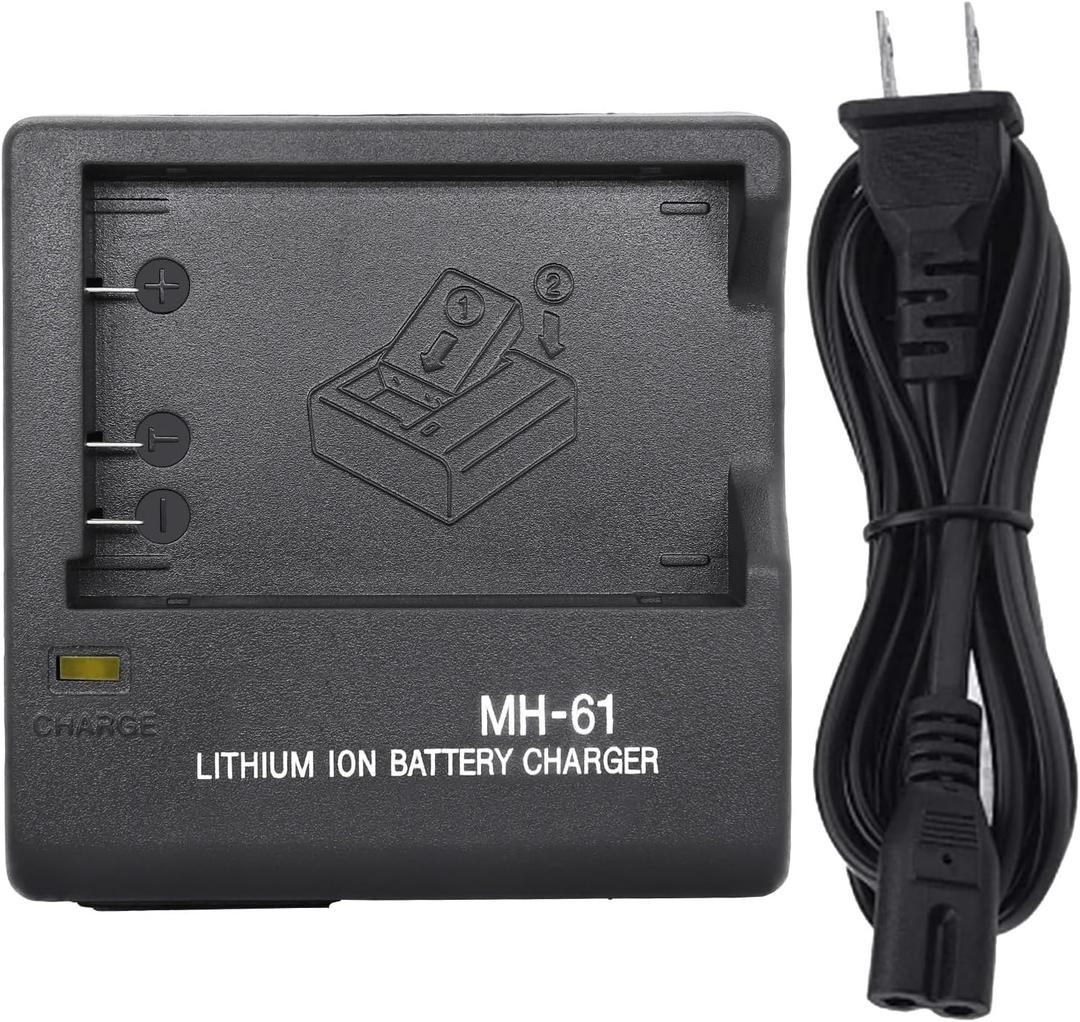 MH-61 Quick Battery Charger for Nikon EN-EL5 Battery, Compatible with Coolpix 3700, 4200, 5200, 5900, 7900, P3, P4, P80, P90, P100, P500, P510, P520, P530, P5000, P5100, P6000, S10 Cameras