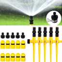 360 Rotation Auto Irrigation System Garden Lawn Sprinkler Patio, 90/180/360, Adjustable at Will for Outdoor Grass Garden Yard Lawns (5 PCS)