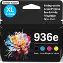 936XL 936e Ink Cartridges Combo Pack Replacement for HP 936e Ink 936XL Black and 936 Color Combo Pack for HP OfficeJet Pro 9125e 9120e 9730e 91309135e 9122e 9128e 9110b 9120b9130b 9130e.(with chip)