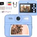 Mafiti Kids Camera Instant Print, 48MP Digital Camera Selfie 1080P Video with 32G TF Card, Toys Gifts for Girls Boys Aged 3-12 for Christmas/Birthday/Holiday (Blue)