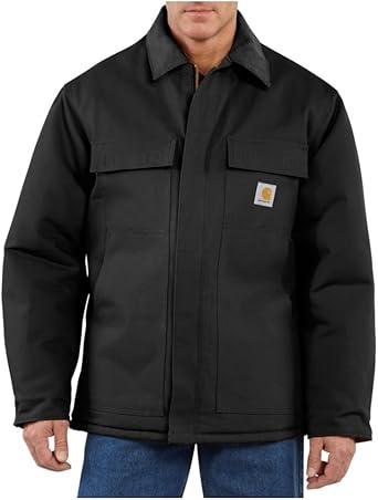 Carhartt Men's Loose Fit Firm Duck Insulated Traditional Coat Black M